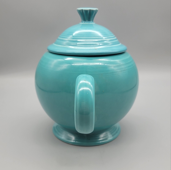 Vintage Fiesta Ware Homer Laughlin Large Turquoise Teapot - Picture 6 of 9